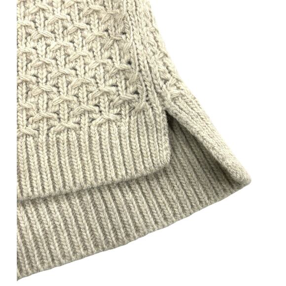 Banana Republic Cable Knit Pullover Sweater Womens M Beige Alpaca & Wool Blend - Picture 5 of 7